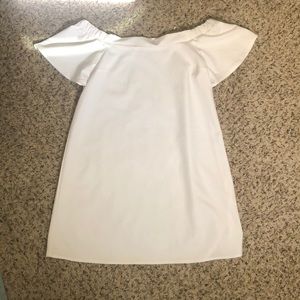 Off the shoulder white dress